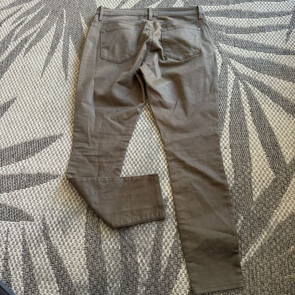 FRAME Le Skinny Jeans Womens 31 brown Coated Cotton High Rise Resin Grip - Picture 5 of 11